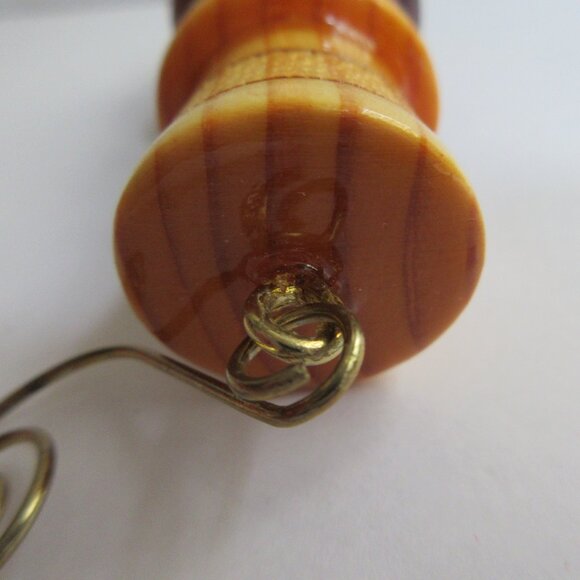 Hand Made Turned Wood Snowman Christmas Ornament 3.5” Tall - Picture 4 of 9